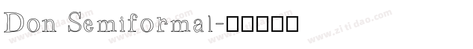 Don Semiformal字体转换